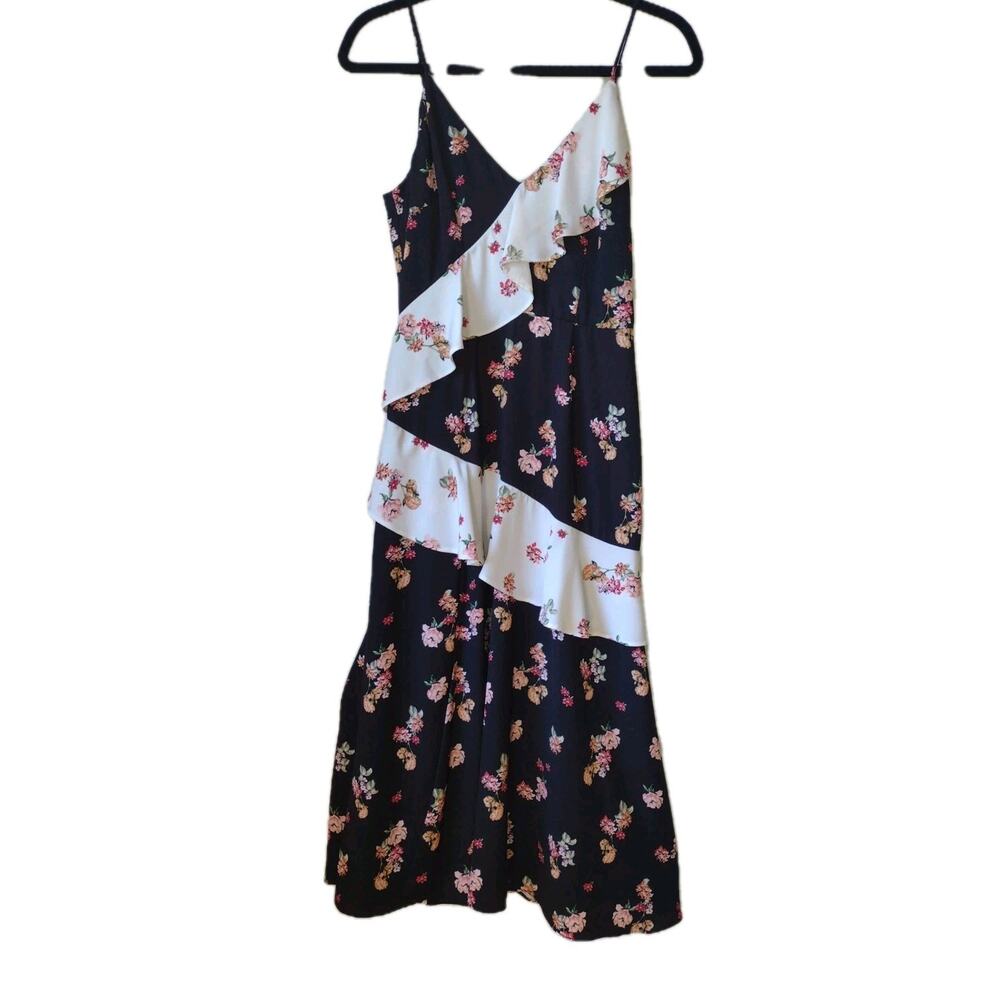 Keepsake Evolve Sleeveless Dress SMALL Spaghetti Straps Ruffles Boho Cottage